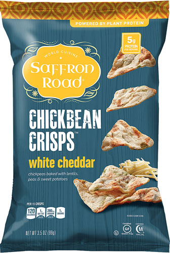 Saffron Road ChickBean Crisps Gluten Free White Cheddar -- 3.5 oz