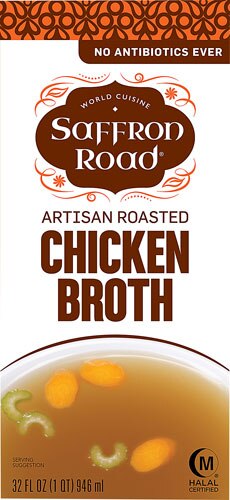 Saffron Road Chicken Broth Artisan Roasted -- 32 fl oz