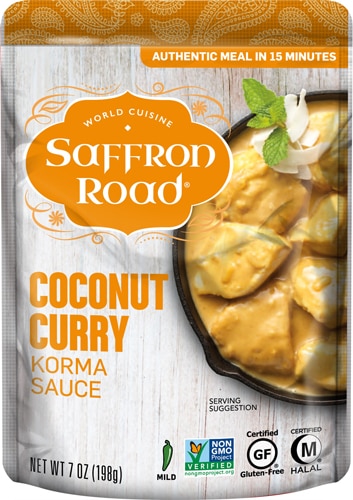 Saffron Road Gluten Free Simmer Sauce Coconut Curry Korma -- 7 oz