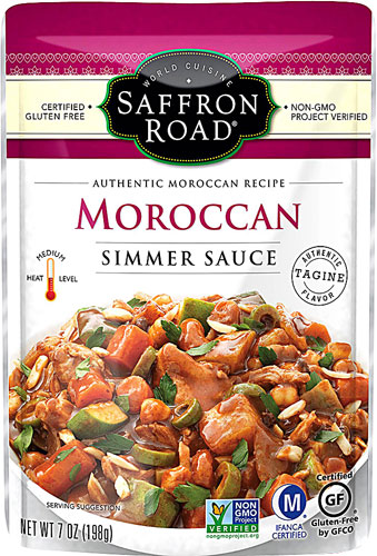 Saffron Road Gluten Free Simmer Sauce Moroccan Tagine -- 7 oz