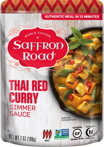 Saffron Road Gluten Free Simmer Sauce Thai Red Curry -- 7 oz