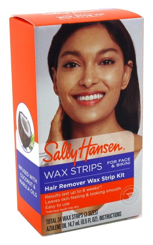 Sally Hansen Hair Remover Wax Strip Kit For Face And Bikini 1