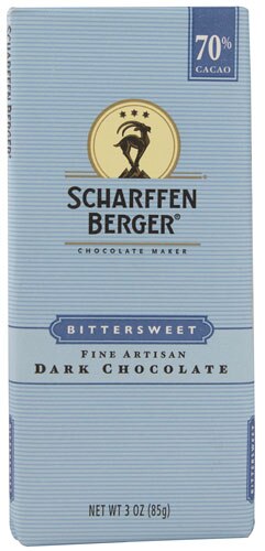 Scharffen Berger 70% Cacao Dark Chocolate Bar Bittersweet -- 3 oz