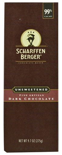 Scharffen Berger 99% Cacao Dark Chocolate Unsweetened -- 9.7 oz