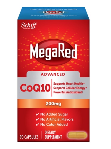 Schiff MegaRed Advanced Capsules CoQ10 Heart Health Joint Health Supplement -- 200 mg - 90 Capsules
