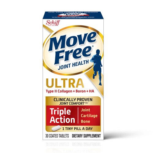 Schiff Move Free Ultra Coated Tablets Triple Action Joint Health Collagen -- 30 Coated Tablets