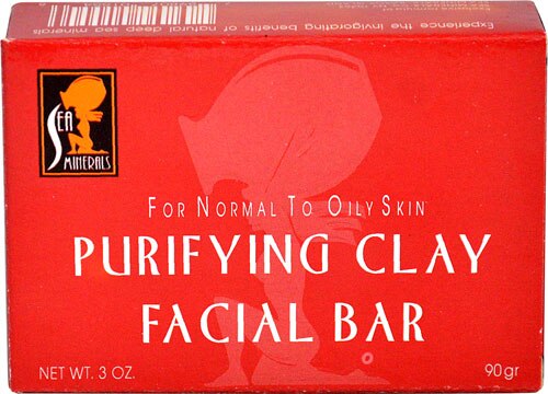 Sea Minerals Purifying Clay Facial Bar for Normal to Oily Skin -- 3 oz