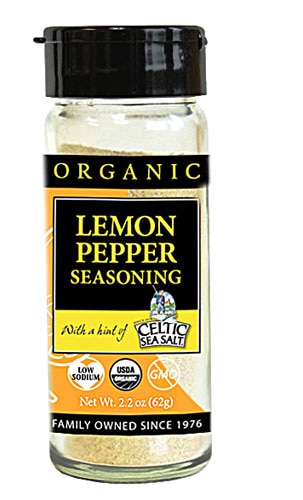 Selina Naturally Organic Lemon Pepper Seasoning with a Hint of Celtic Sea Salt -- 1.8 oz