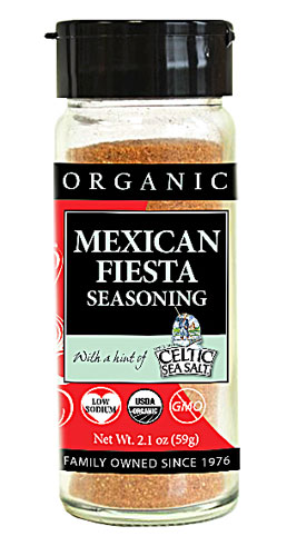Selina Naturally Organic Mexican Fiesta Seasoning with a Hint of Celtic Sea Salt -- 1.73 oz