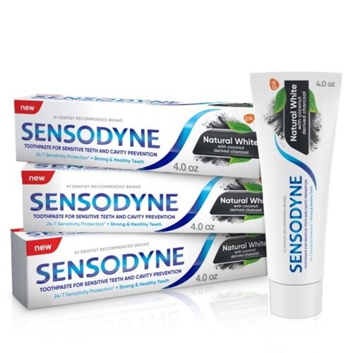 Sensodyne Natural White Toothpaste -- 4 oz Each / Pack of 3