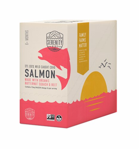 Serenity Kids Organic Baby Food Puree Stage 2 Pouch Wild Caught Salmon