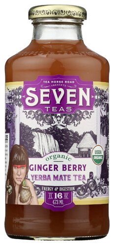 Seven Teas Organic Ginger Acai Berry Yerba Mate Tea