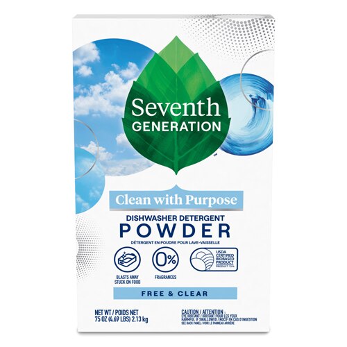 Seventh Generation Fragrance Free Dishwasher Detergent Powder Free & Clear -- 75 oz