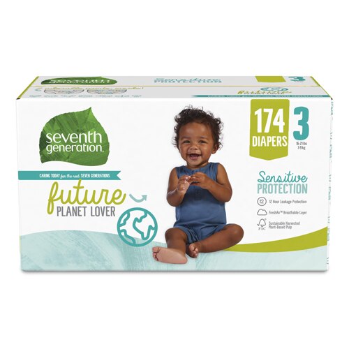 Seventh Generation Free & Clear Sensitive Size 3 Baby Diapers