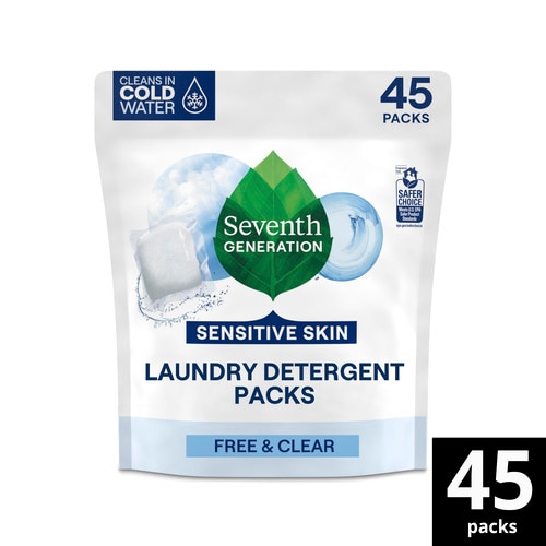 Seventh Generation Laundry Detergent Packs Sensitive Skin Free & Clear
