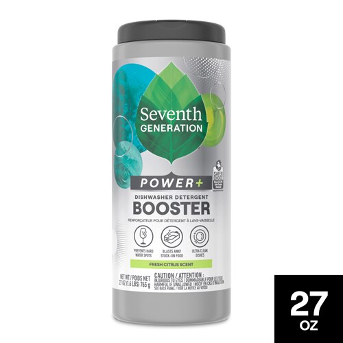 Seventh Generation Power + Dishwasher Detergent Booster Fresh Citrus -- 27 oz