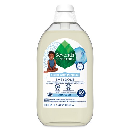 Seventh Generation Ultra Concentrated Baby Laundry HE Detergent Free & Clear EasyDose - 66 loads -- 23.1 fl oz