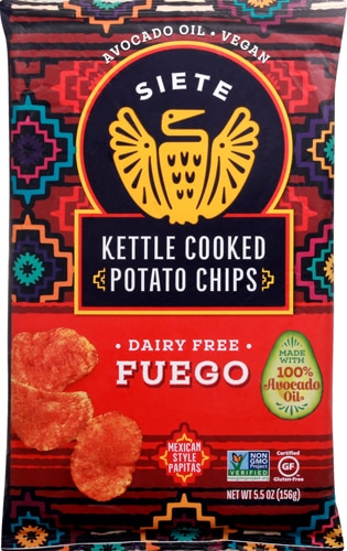 Siete Kettle Cooked Potato Chips Fuego -- 5.5 oz