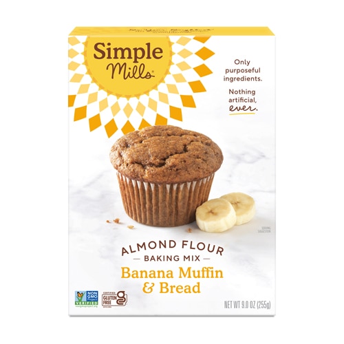 Simple Mills Almond Flour Muffin & Bread Baking Mix Gluten Free Banana -- 9 oz