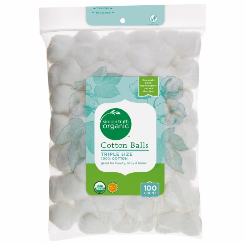 Simple Truth Organic Cotton Balls -- 100 Balls