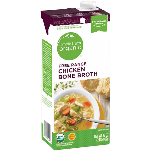 Simple Truth Organic Free Range Bone Broth Carton Chicken -- 32 oz