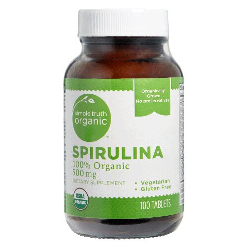 Simple Truth Organic Spirulina -- 500 mg - 100 Tablets