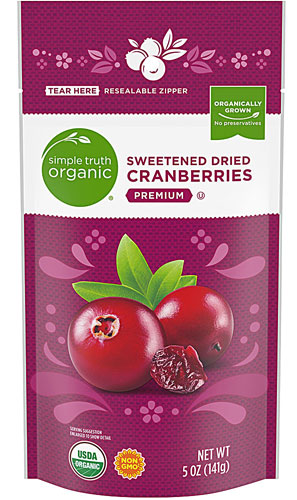 Simple Truth Organic Sweetened Dried Cranberries -- 5 oz