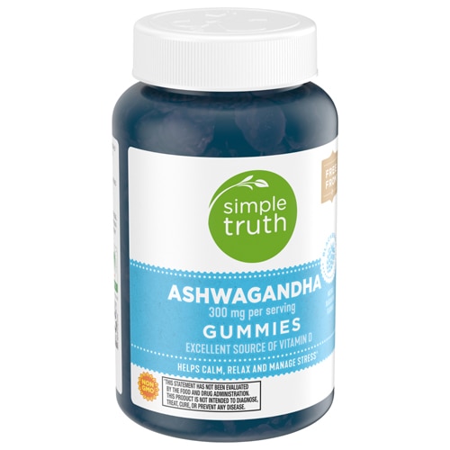 Simple Truth Ashwagandha Gummies Natural Blackberry -- 300 mg - 60 Gummies