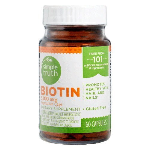 Simple Truth Biotin -- 5000 mcg - 60 Capsules