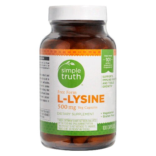 Simple Truth Free Form L-Lysine -- 500 mg - 100 Capsules