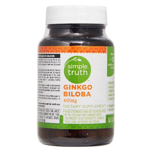 Simple Truth Ginkgo Biloba -- 60 mg - 60 Capsules