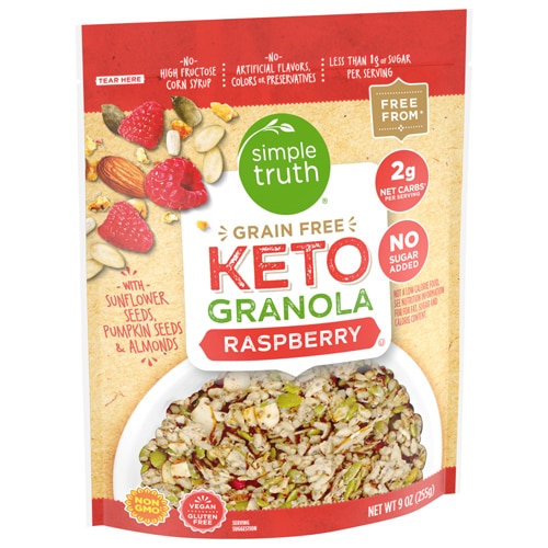 Simple Truth Grain Free Keto Raspberry Granola -- 9 oz