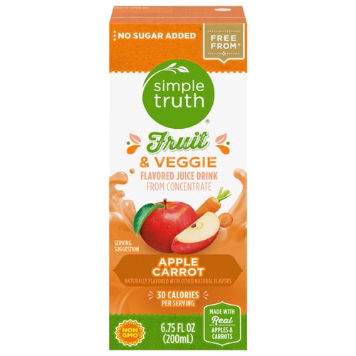 Simple Truth Kids Juice Boxes Apple Carrot -- 8 Boxes