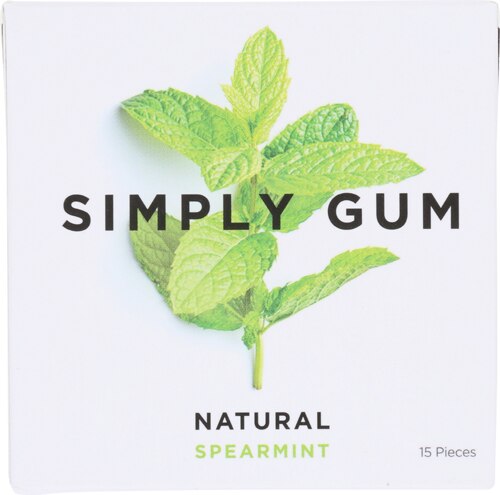 Simply Gum Chewing Gum Spearmint -- 15 Pieces
