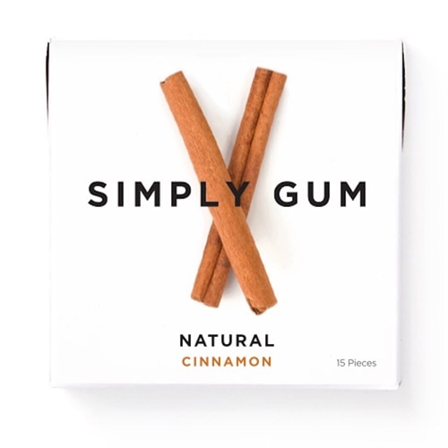 Simply Gum Natural Chewing Gum Cinnamon -- 15 Pieces