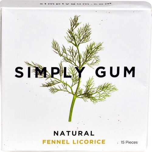 Simply Gum Natural Chewing Gum Fennel Licorice -- 15 Pieces