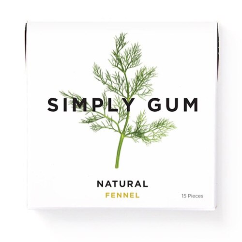 Simply Gum Natural Chewing Gum Natural Fennel -- 15 Pieces
