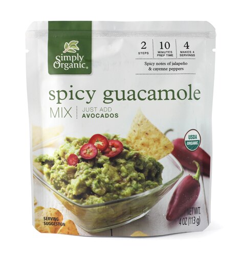 Simply Organic Guacamole Mix Spicy -- 4 oz