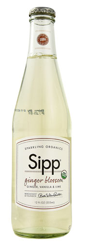 Sipp Sparkling Organics Eco Beverage Ginger Blossom -- 12 fl oz