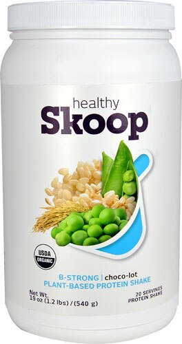 Skoop B-Strong Plant-Based Protein Shake Choco-lot -- 19 oz