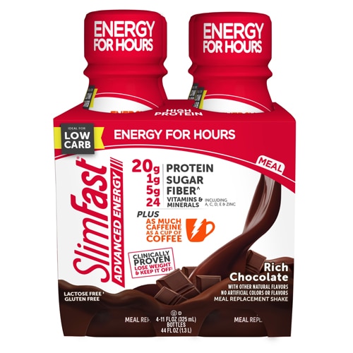 SlimFast Advanced Energy Shake RTD Rich Chocolate