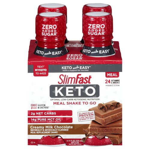 SlimFast Keto Meal Shakes to Go Creamy Milk Chocolate