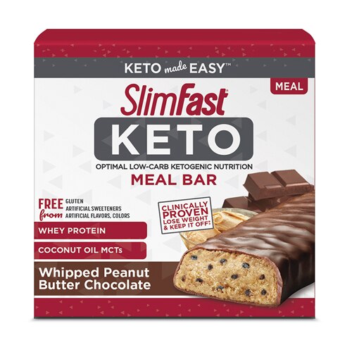 SlimFast Meal Bar Whipped Peanut Butter Chocolate -- 5 Bars