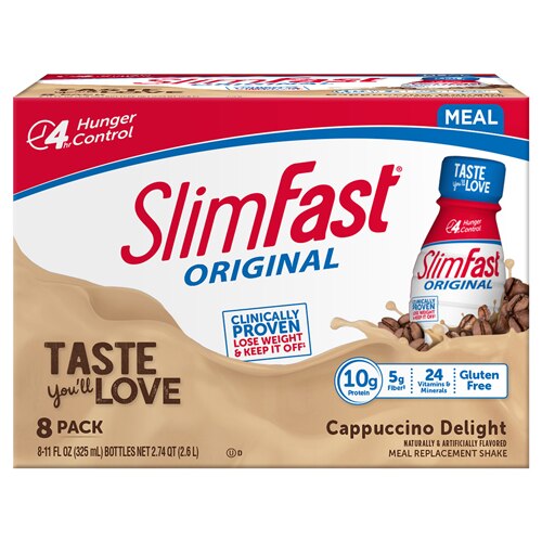 SlimFast Original RTD Meal Replacement Shake Cappuccino Delight