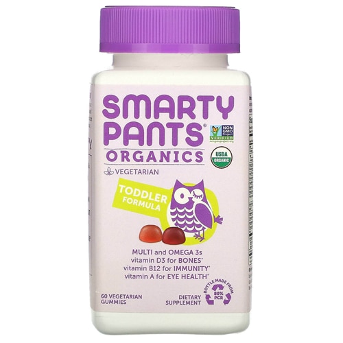 SmartyPants Toddler Organic Multivitamin & Omega 3