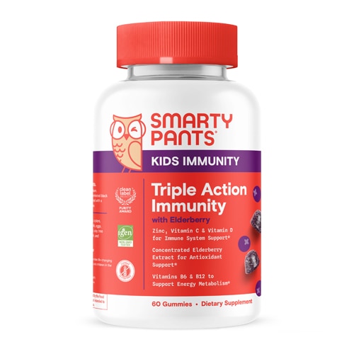 SmartyPants Vitamins - Kids 3x Action Immunity + Elderberry