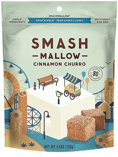 Smashmallow Snackable Marshmallow Cinnamon Churro -- 4.5 oz