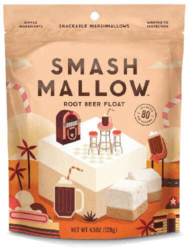 Smashmallow Snackable Marshmallow Root Beer Float -- 4.5 oz