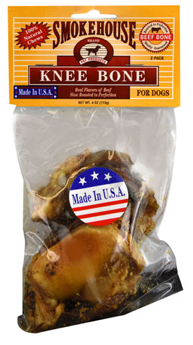 Smokehouse Knee Bone Dog Treats Beef -- 2 Pack