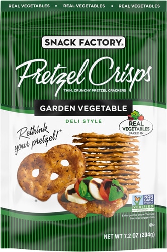Snack Factory Pretzel Crisps Deli Style Garden Vegetable -- 7.2 oz